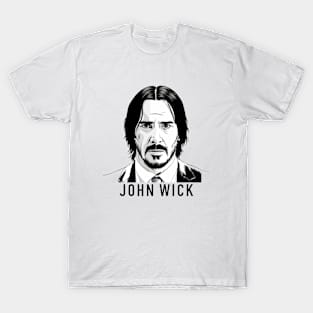 keanu reeves white and black T-Shirt